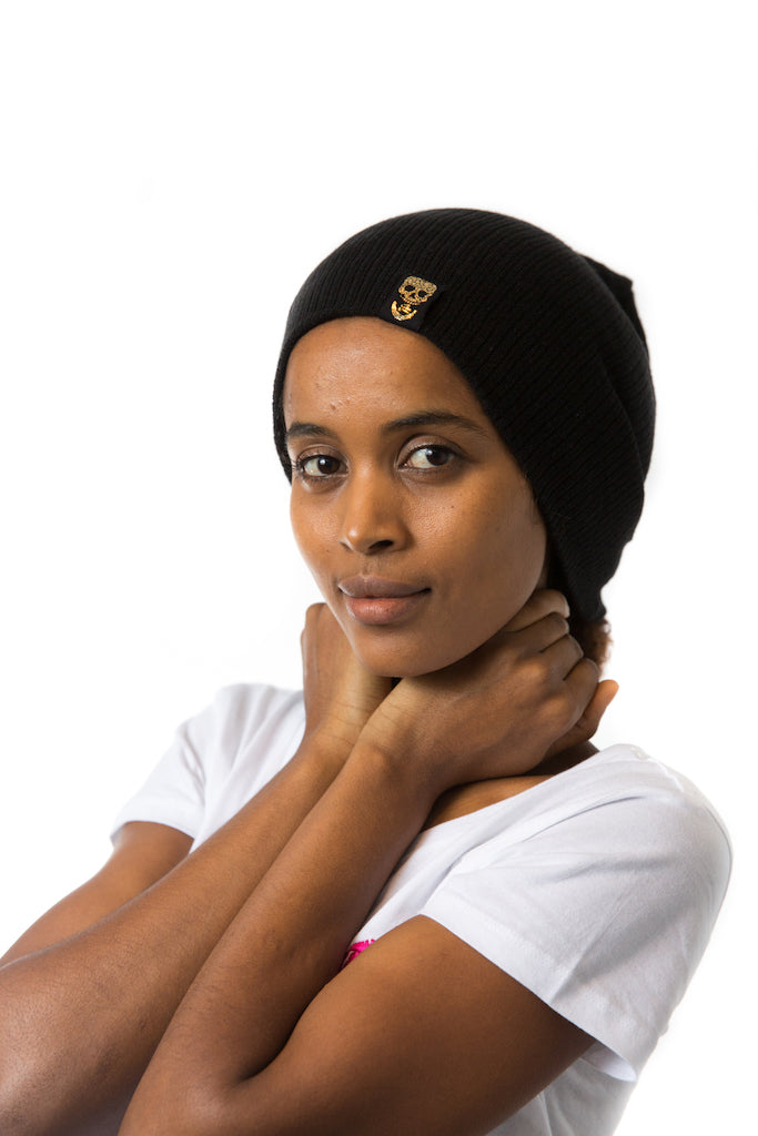 Black Beanie Slouch