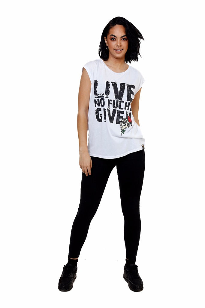 Ladies "Live No Fuchs Given" Bamboo Shirt