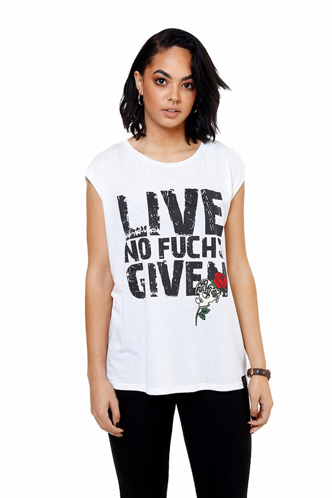 Ladies "Live No Fuchs Given" Bamboo Shirt