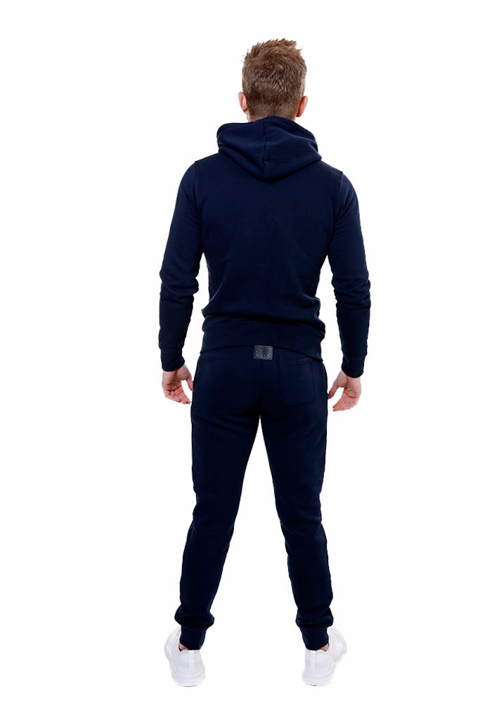Mens Navy Zip Hoodie