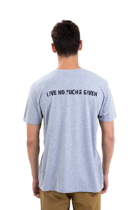 Mens "Live No Fuchs Given" V-Neck T-Shirt