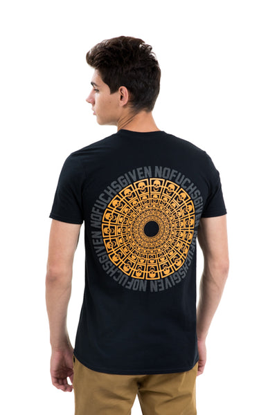 Mens Black Sundial Tee