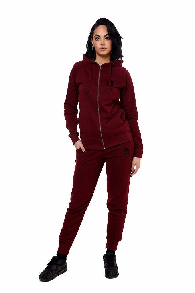 Ladies Burgundy Sweatpants