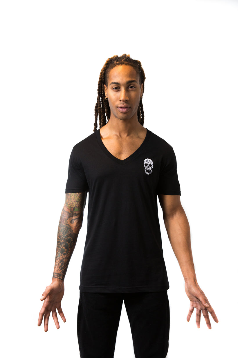 Mens Essential Black V-Neck T-Shirt