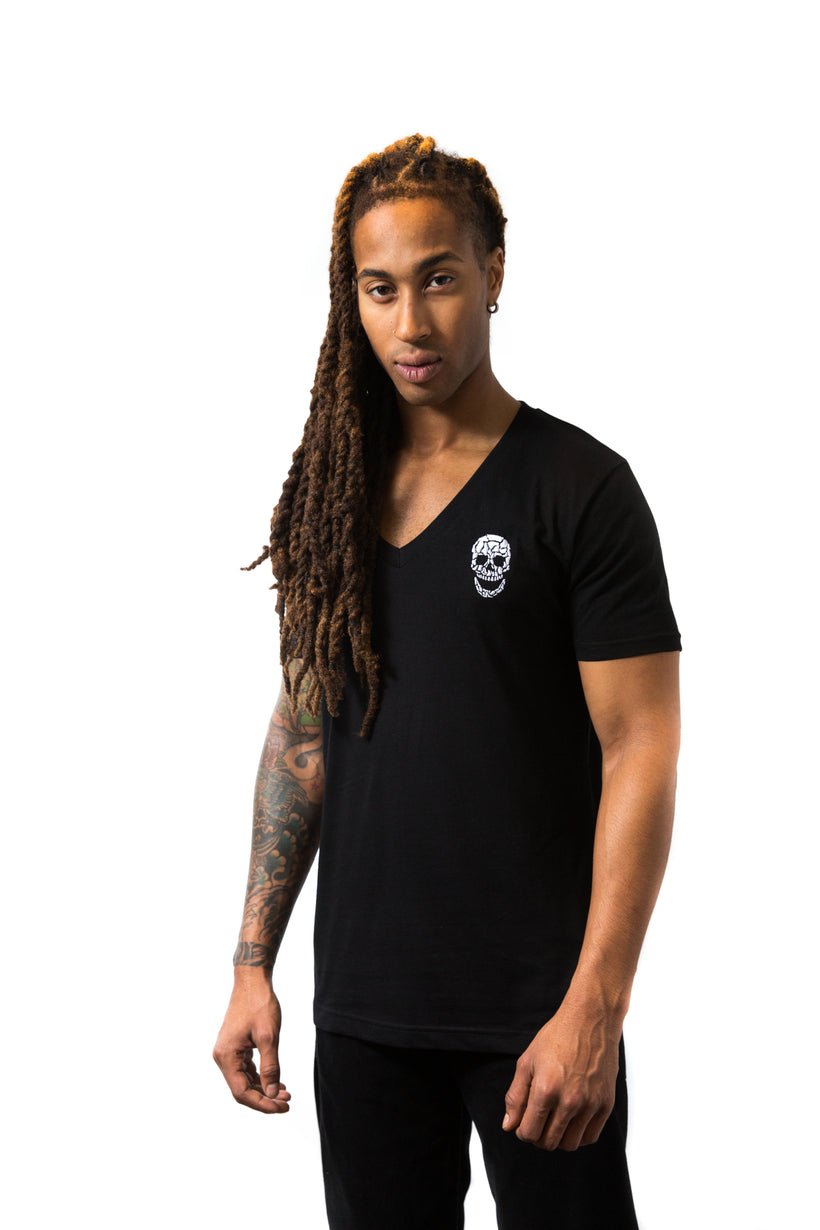 Mens Essential Black V-Neck T-Shirt